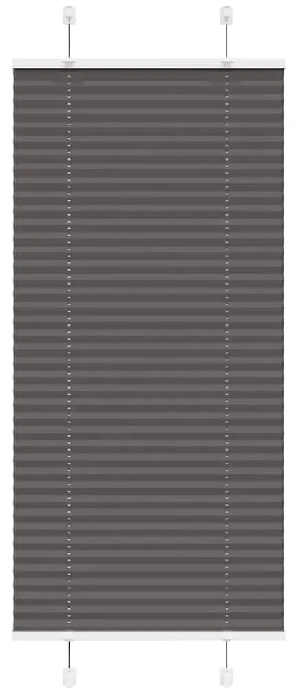 Tenda Plissettata Nera 60x100 Cm Larghezza Tessuto 59,4 Cm /