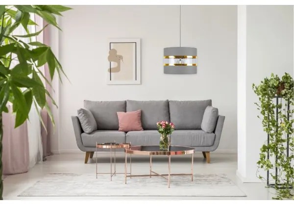 Lampadario a sospensione con filo LIND 1xE27/60W/230V grigio