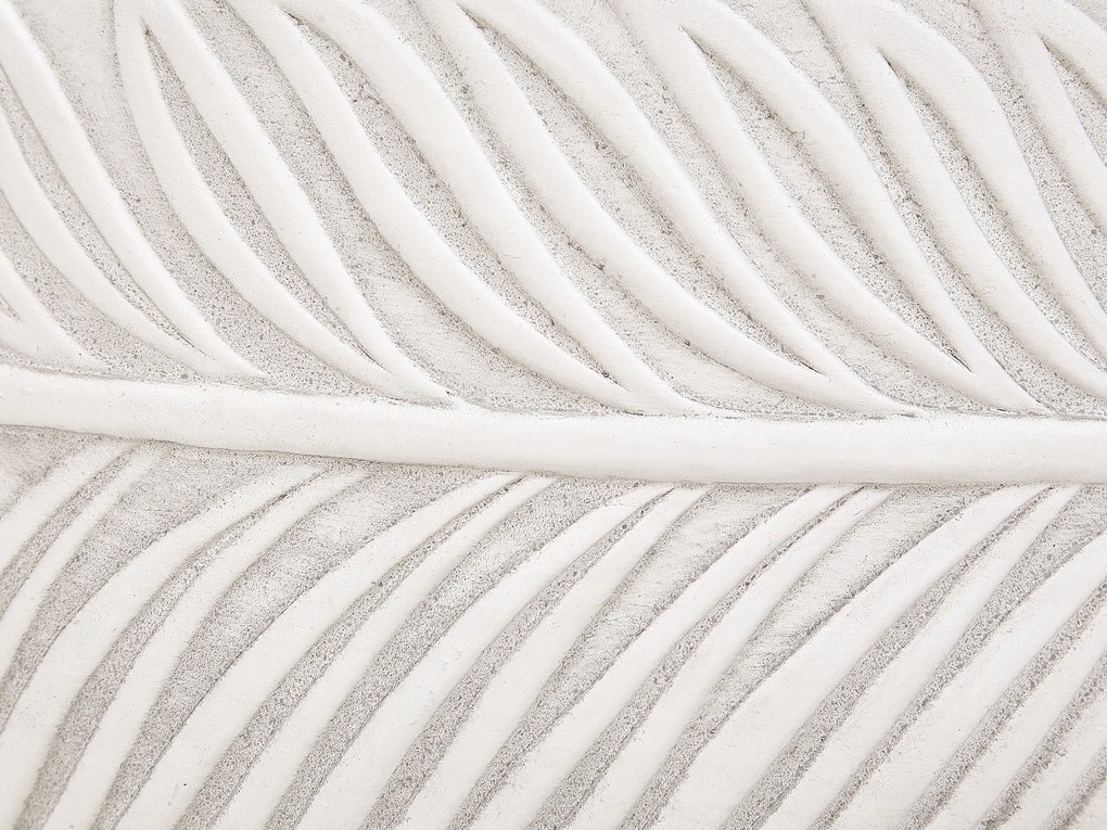 Vaso da fiori argilla bianco sporco 35 x 35 x 19 cm FTERO Beliani