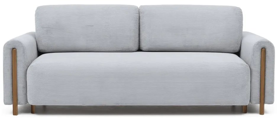 Divano grigio allungabile/con contenitore e rivestimento in velluto a coste 244 cm Arcadova – ELTAP