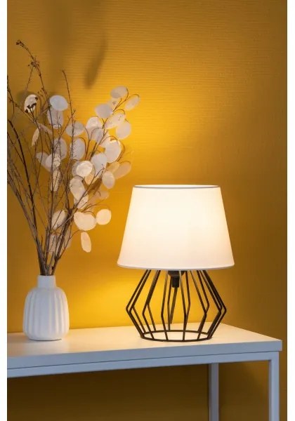 Spot-Light 7667104 - Lampada da tavolo MANGOO 1xE27/40W/230V bianco/nero