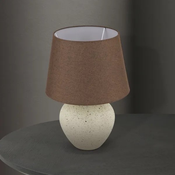 Orion LA 4-1228 - Lampada da tavolo MASAI 1xE27/40W/230V ceramiche marrone/beige