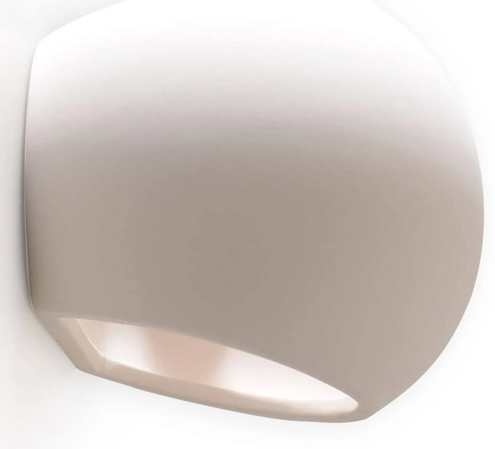 Applique da Parete in Gesso-Ceramico GLOBE E27 Pitturabile da interno