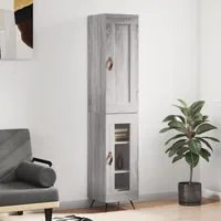 Credenza Grigio Sonoma 34,5x34x180 cm in Legno Multistrato 3200367