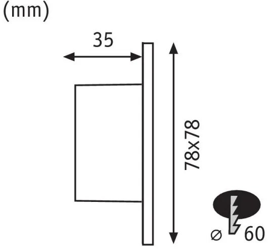 Paulmann 92922 - LED/1,7W Illuminazione scale WAND 230V