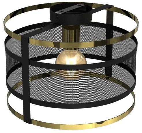 Lampadario a plafone RIM 1xE27/60W/230V nero/oro