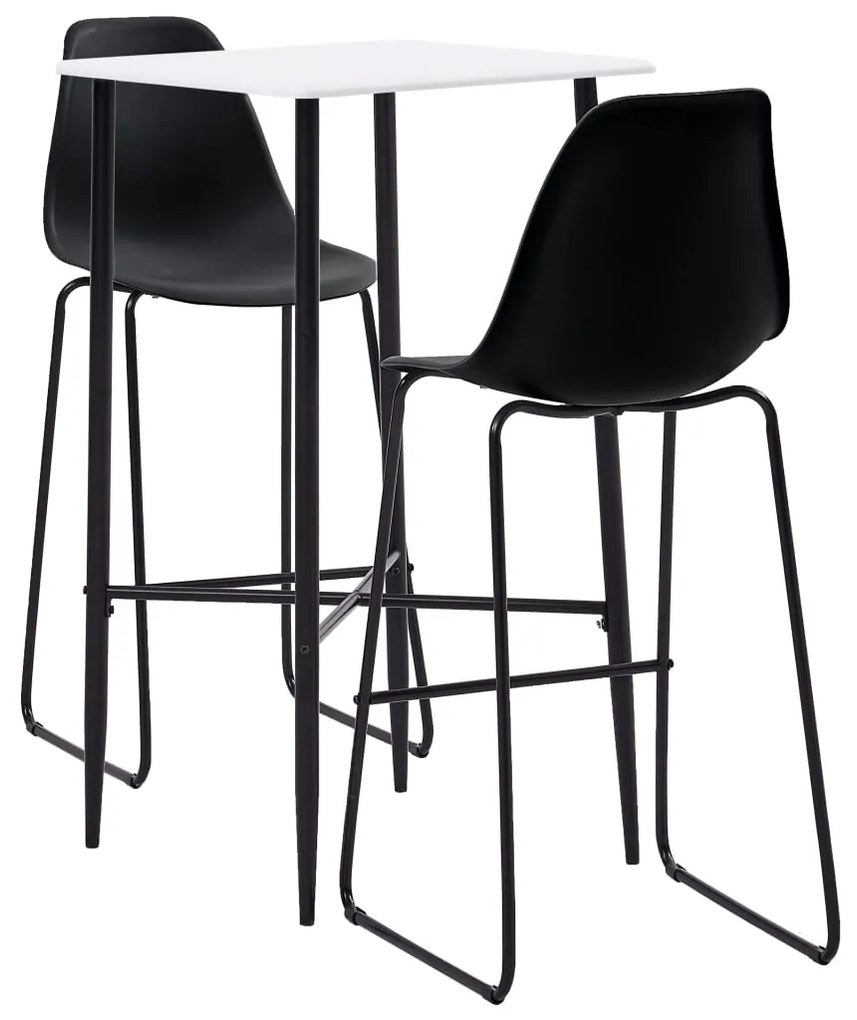 Set Da Bar 3 Pz İn Plastica Nero /
