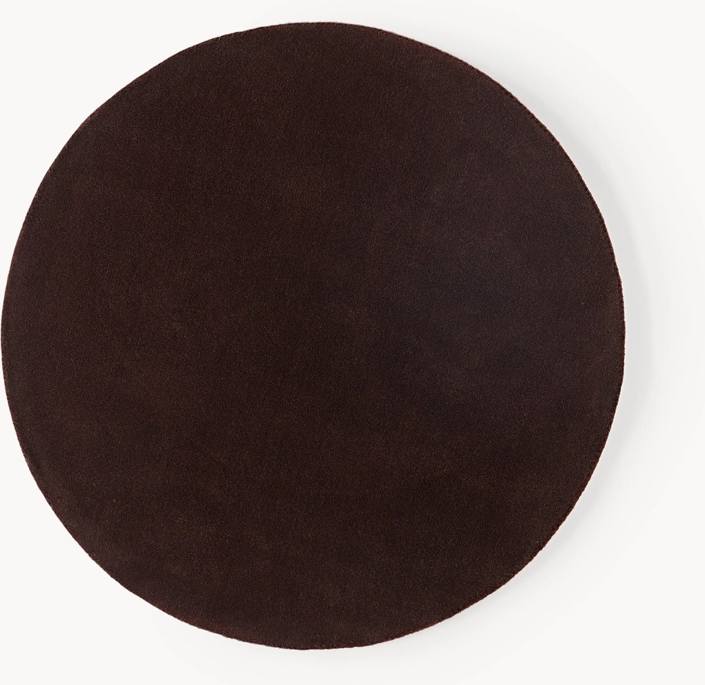 Tappeto rotondo in lana tessuto a mano Zayne