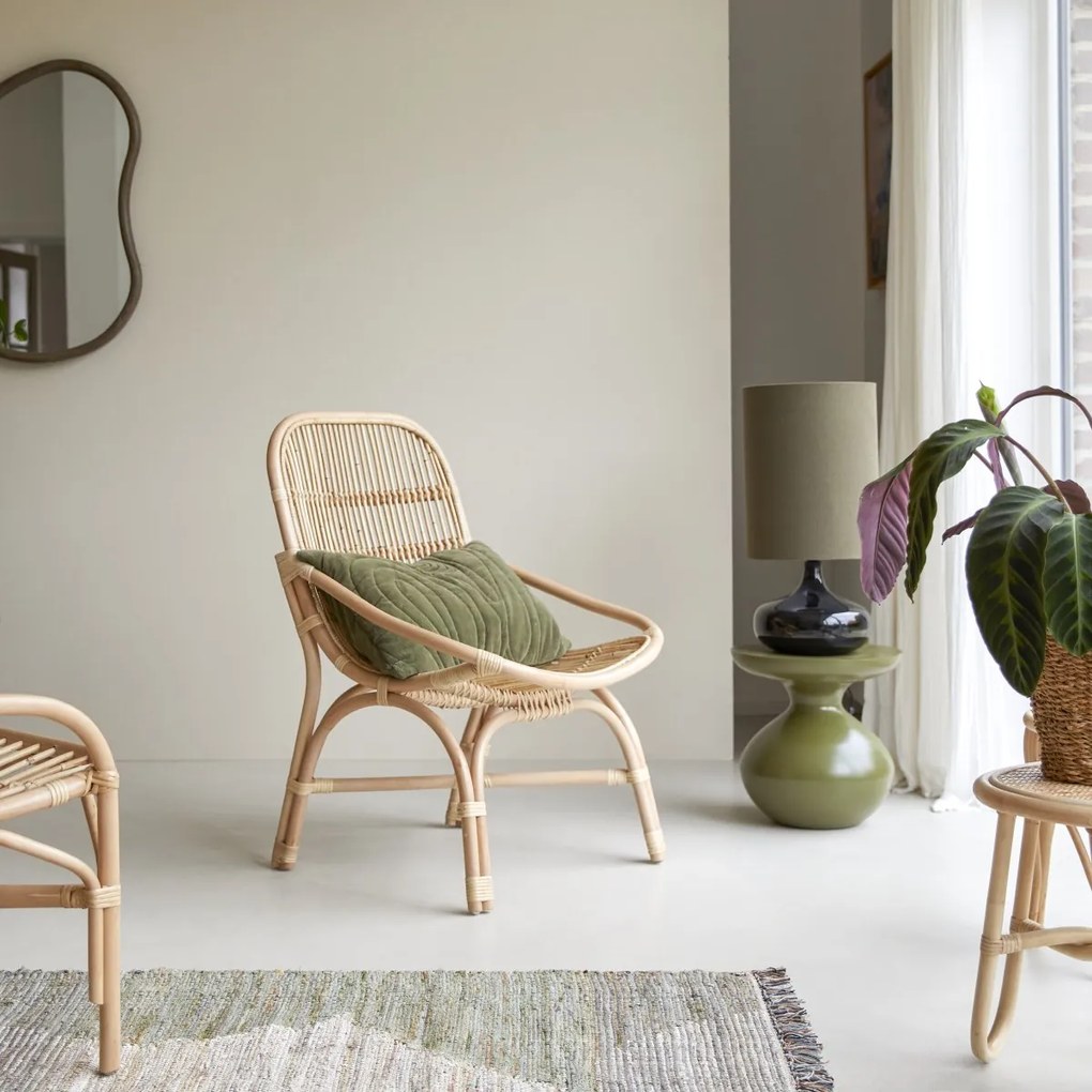 Tikamoon - sedia seduta poltrona rattan soggiorno vintage naturale veranda design, 1 posto