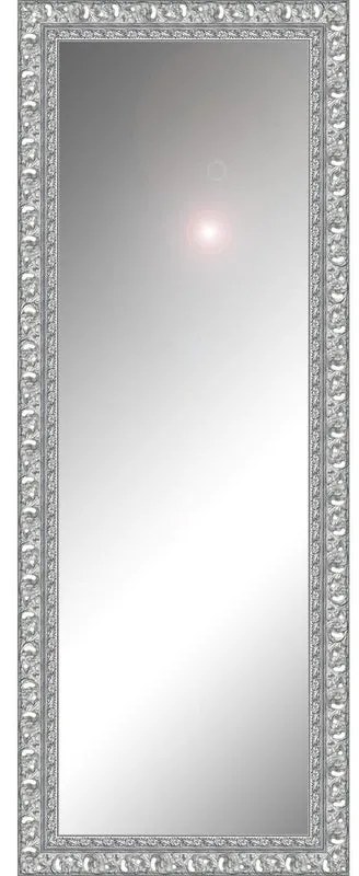Specchio rettangolare in legno argento 125 x 40 cm