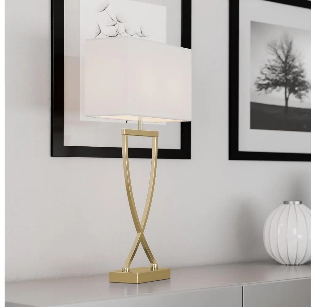 ByRydens 2829610-5000 - Lampada da tavolo OMEGA 1xE27/5W/230V bianco/oro