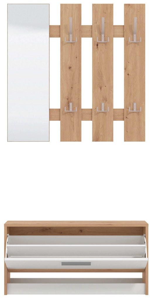 ADDIE - mobile ingresso appendiabiti moderno minimal in legno