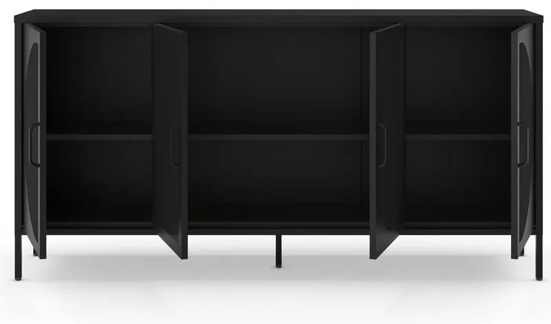 Cassettiera nera 160x90 cm Tayra - Marckeric
