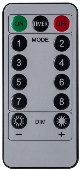 Aigostar - Catena luminosa LED da esterno per Natale 120xLED/6W/230V/8 funzioni 3x0,6m IP44 bianco caldo+telecomando