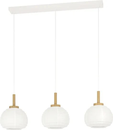 Eglo 44066 - Lampadario su cavo SUMMERHILL 3xE27/40W/230V bianco/beige