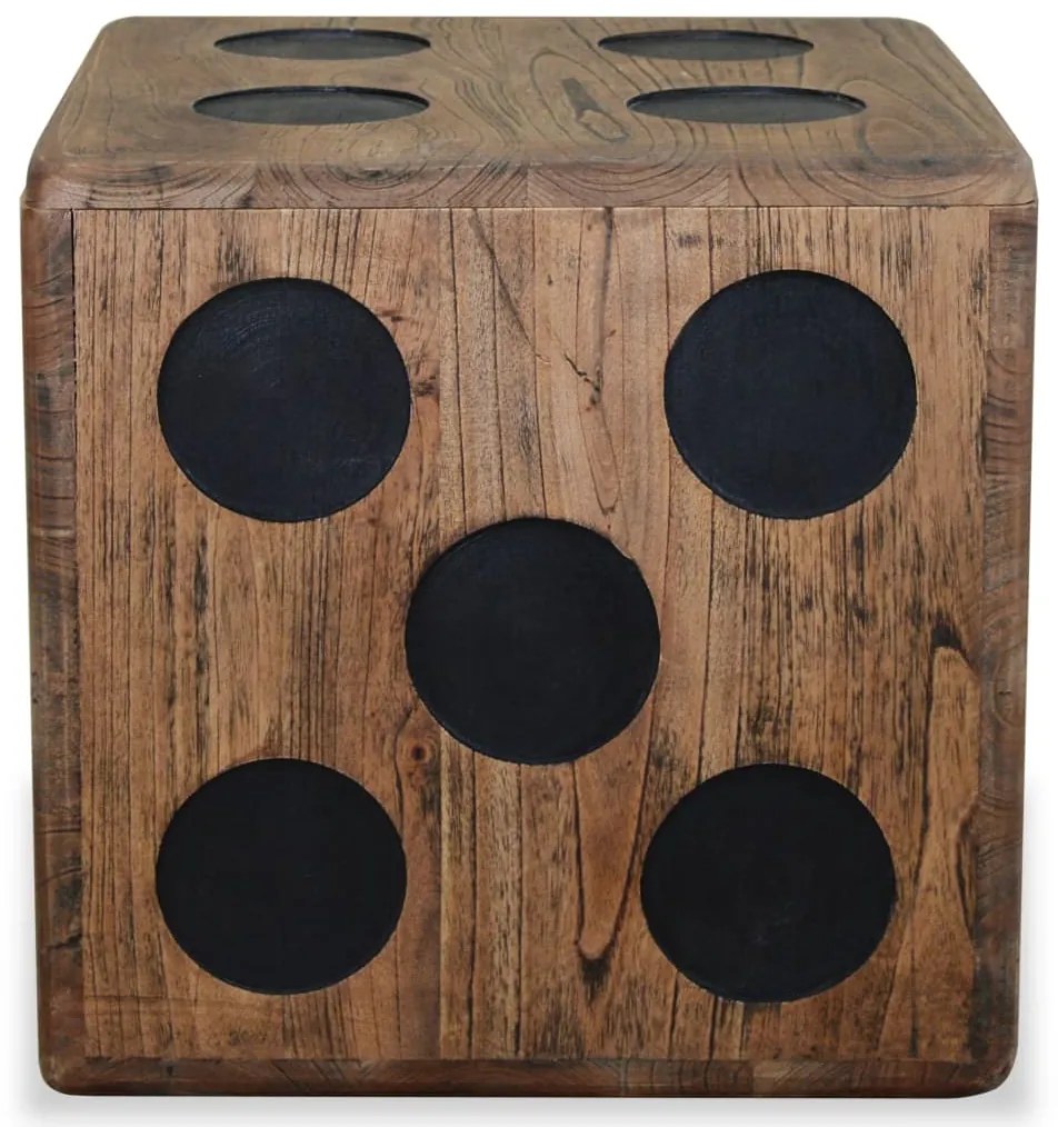 Scatola in legno mindi 40x40x40 cm design a forma di dado