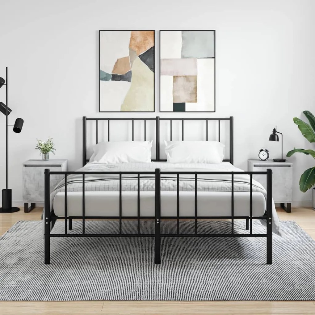 Comodini 2 Pz Grigio Cemento 40x30x50 Cm İn Legno Multistrato /