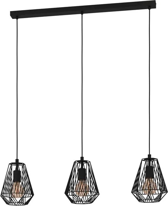 Lampadario Moderno Stype nero 3x E27 Ø0cm EGLO