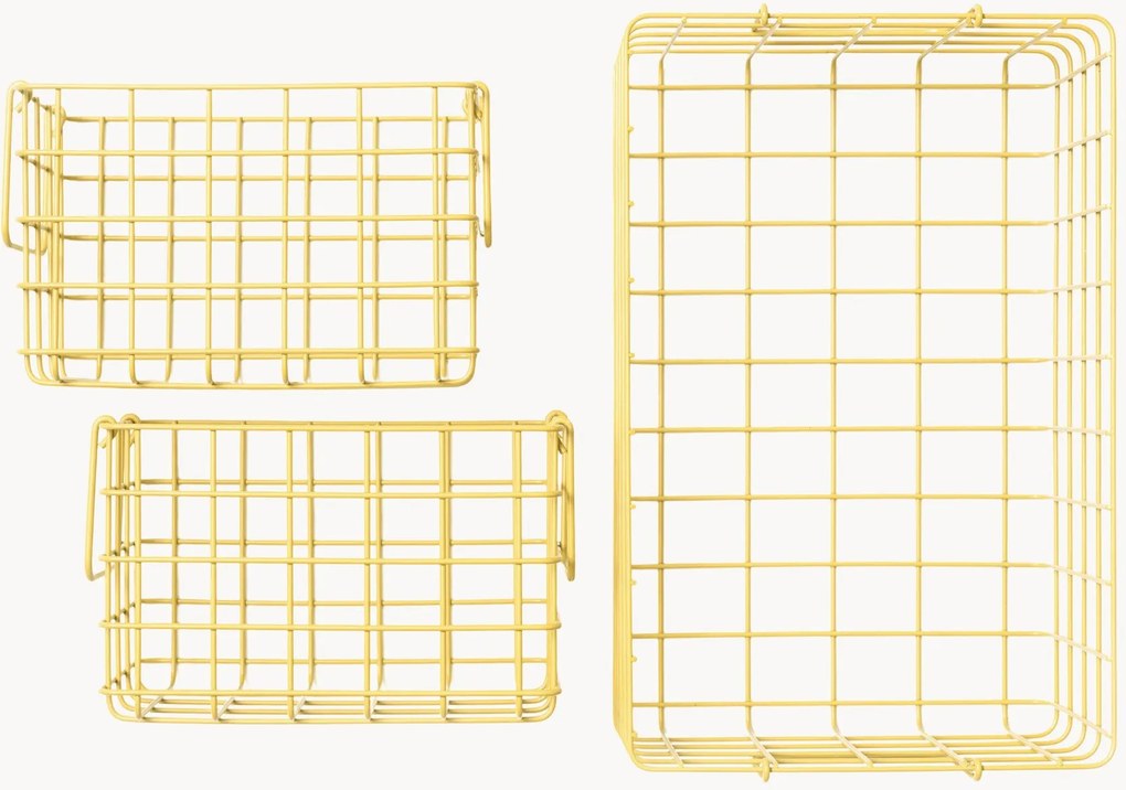 Set di 3 cestini in metallo Mustard Made
