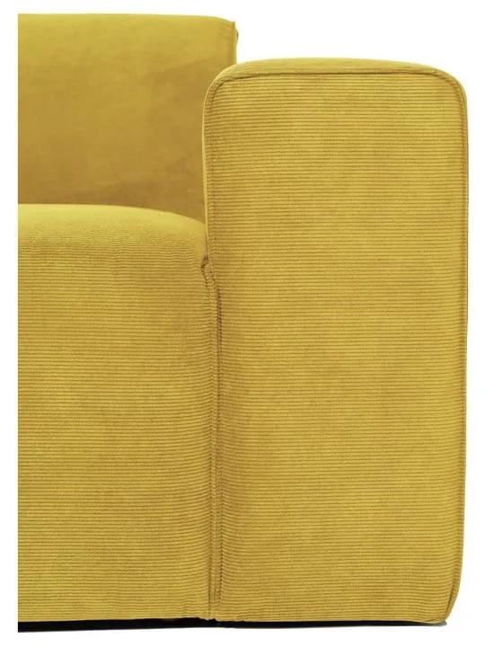 Modulo divano in velluto a coste giallo (angolo destro) Sting - Scandic