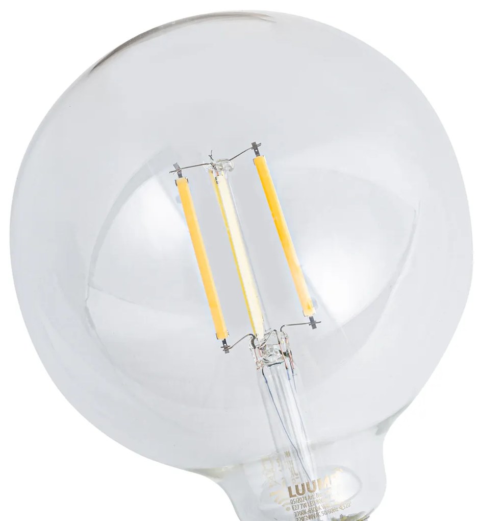 Lampadina LED dimmerabile E27 G125 trasparente 7W 806 lm 2700-6500K