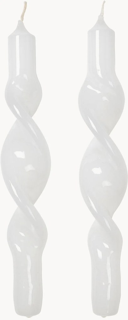 Set di 2 candele a bastoncino fatte a mano Twist