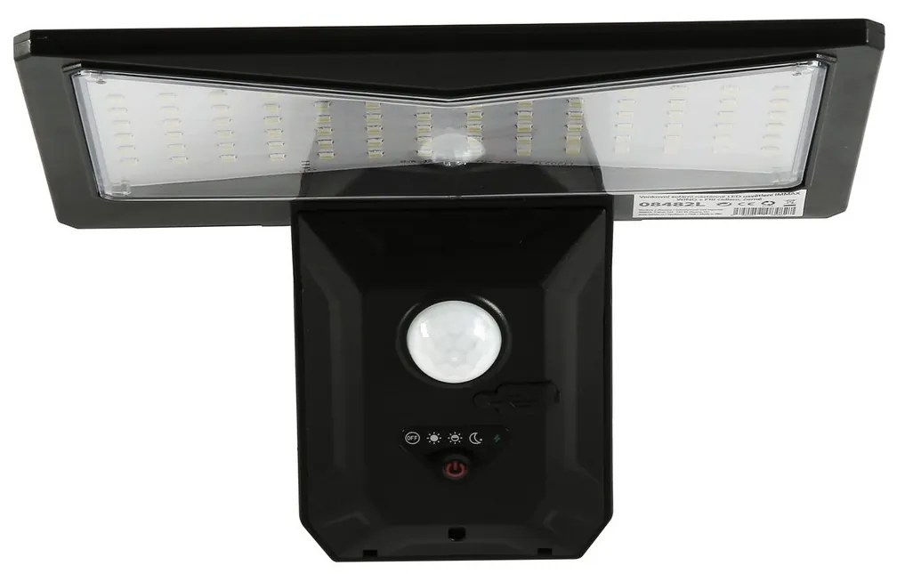 Immax 08482L-Applique a LED solare con sensore LED/2,6W/5,5V IP65 nero