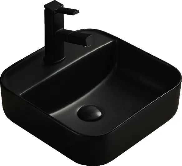 Mexen Silvia lavabo da appoggio 39 x 39 cm, nero opaco - 21863985