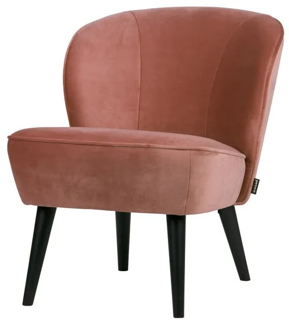 Poltrona in velluto rosa Sara - WOOOD