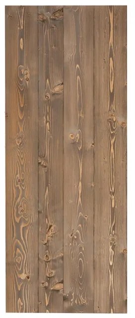 Anta per porta scorrevole Barn Wenge in legno massello wengé L 86 x H 215 cm reversibile