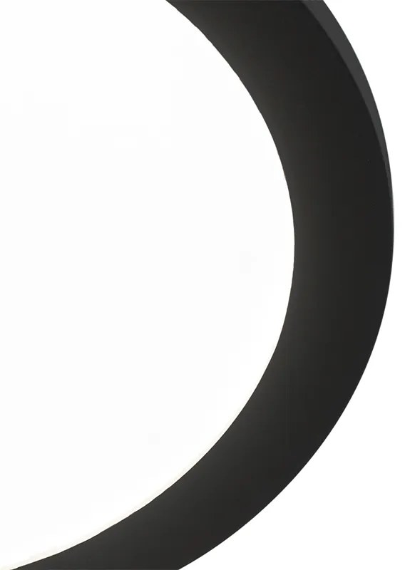 Plafoniera nera 30 cm con LED dimmerabile a 3 livelli IP44 - Steve