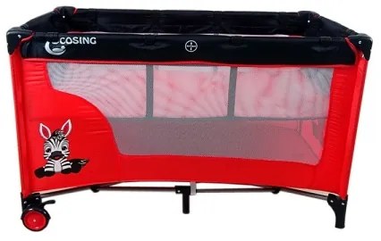 COSING - Lettino da viaggio regolabile ADAM Zebra Red