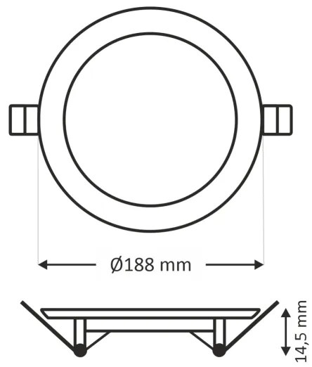Lampada LED da incasso QTEC LED/15W/230V 4200K