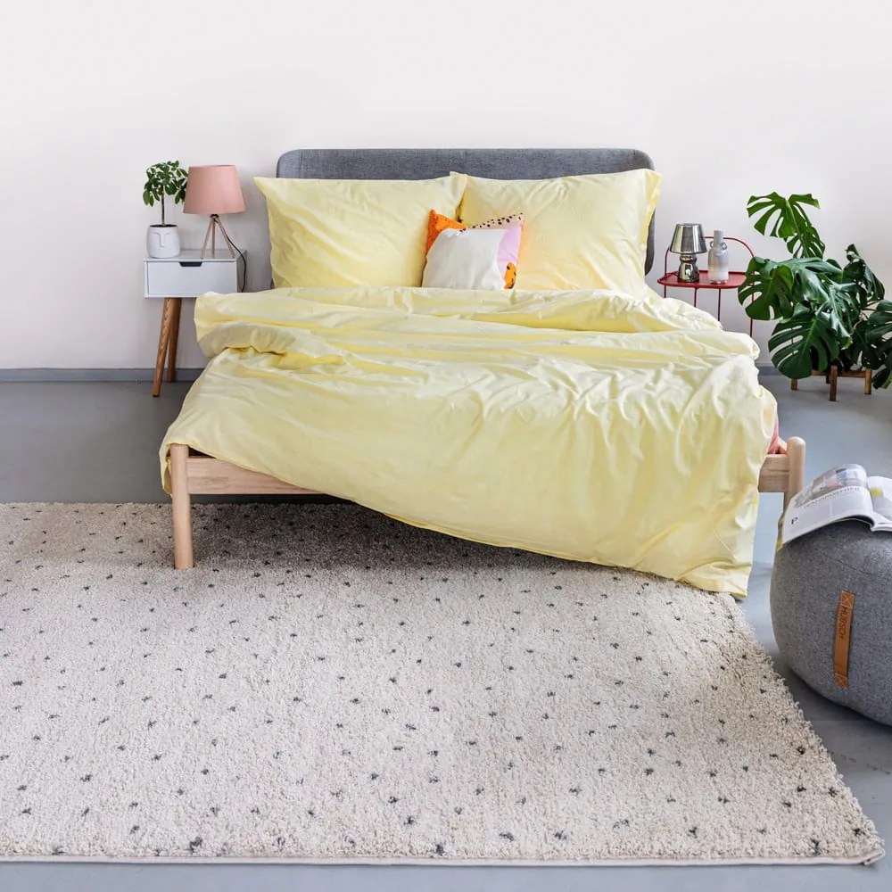 Tappeto nero/color crema 80x150 cm Dottie Black – Universal