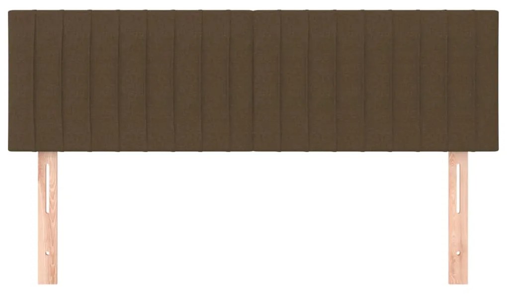 Testiere 2 pz marrone scuro 72x5x78/88 cm in tessuto