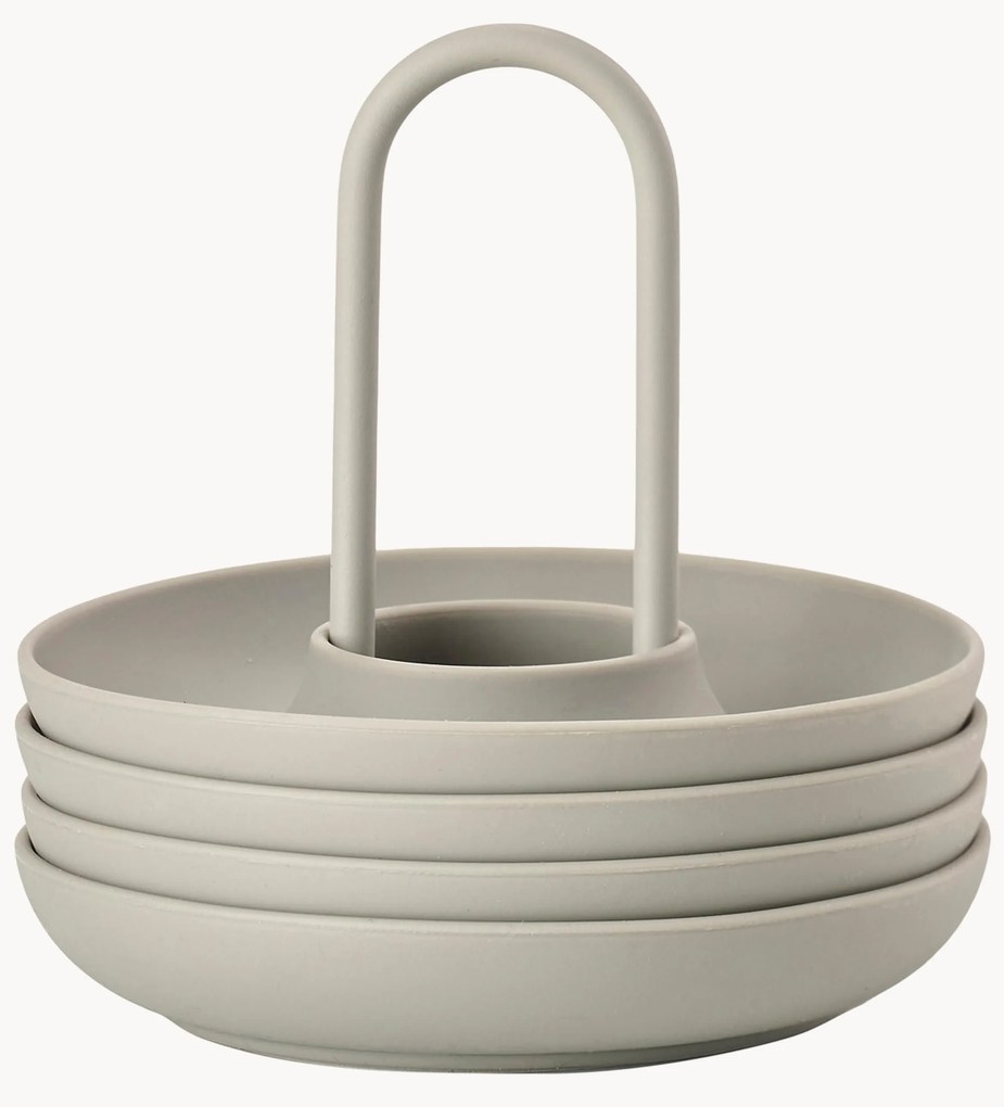 Portauova con supporto Singles, set da 4