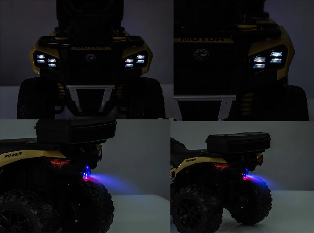 Quad Elettrico per Bambini Safari 6V con Bauletto Posteriore Rosa...