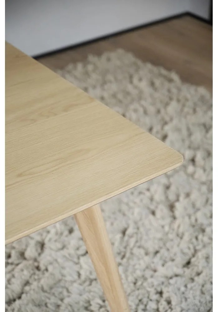 Tavolo da pranzo pieghevole con piano in legno di frassino 190x90 cm Yumi - Rowico