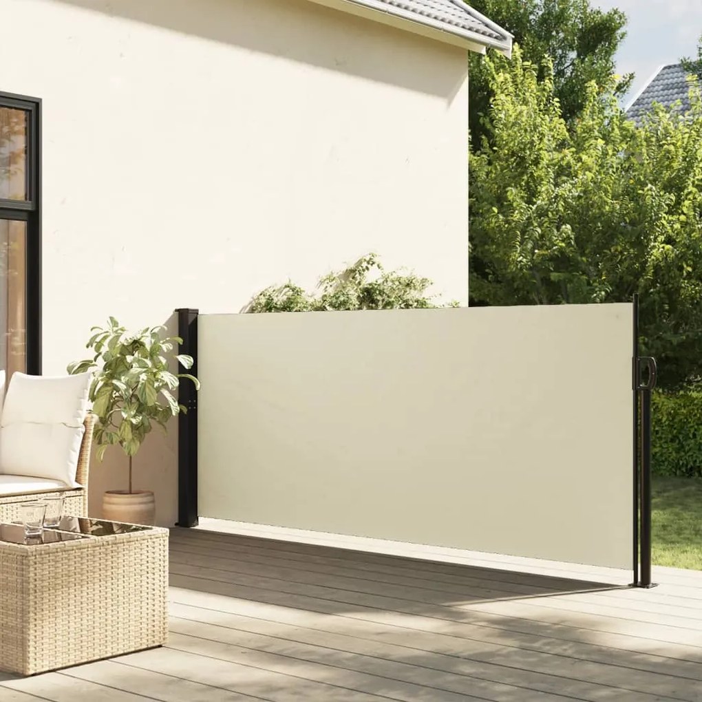 Tenda Da Sole Laterale Retrattile Crema 140x600 Cm /