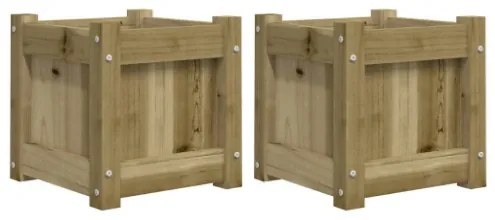 Fioriere da Giardino 2 pz in Legno di Pino Impregnato