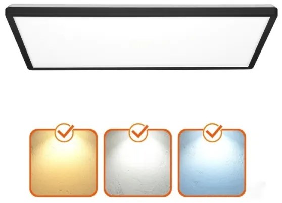 Pannello LED NIVERA 32W 230V IP54 29,5x59,5 cm nero pr.