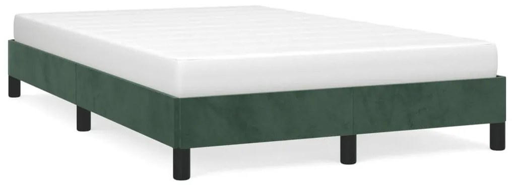 Giroletto Senza Materasso Verde Scuro 120x190 Cm Velluto /
