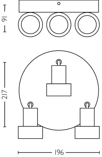 Philips - Faretto CONDUIT 3xGU10/5W/230V nero/ottone