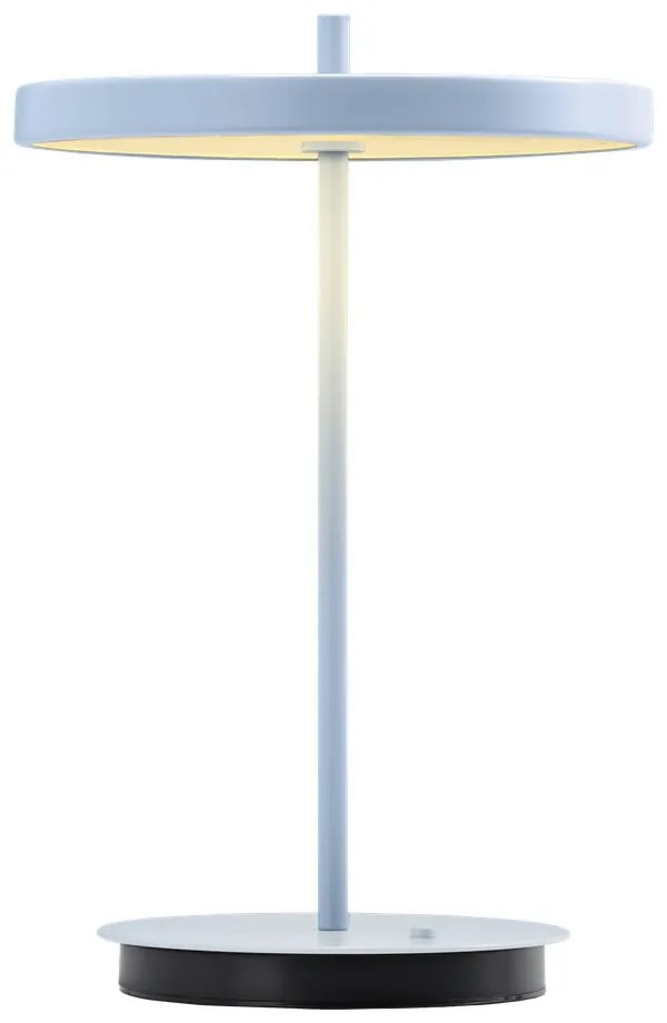 Lampada da tavolo LED azzurra in metallo con paralume in metallo (altezza totale 31 cm) Asteria Move – UMAGE