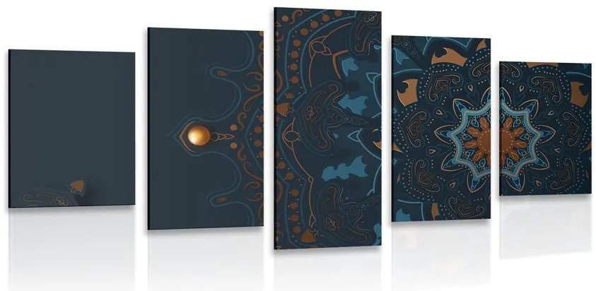 Quadri 5 pezzi – Mandala di lusso