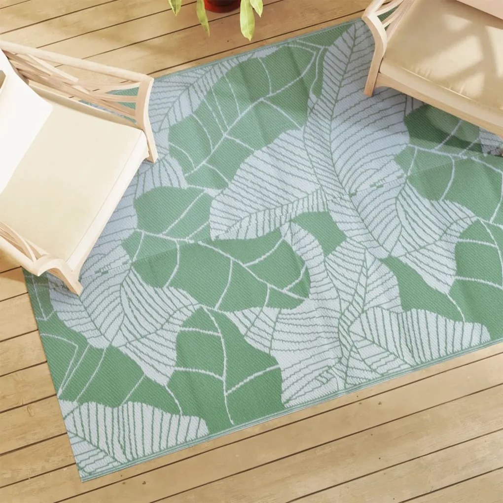 Tappeto Da Esterno Arakıl Verde 140x200 Cm İn Pp /
