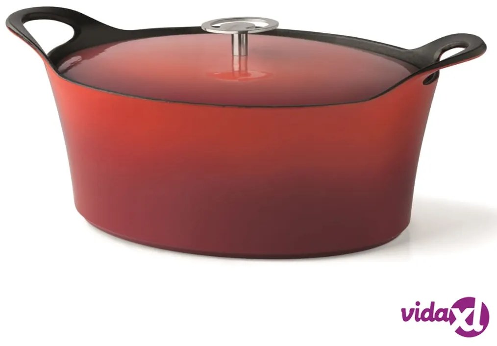 CUISINOX Pentola in Ghisa Smaltata 3,9 L 29 cm Ovale Rossa