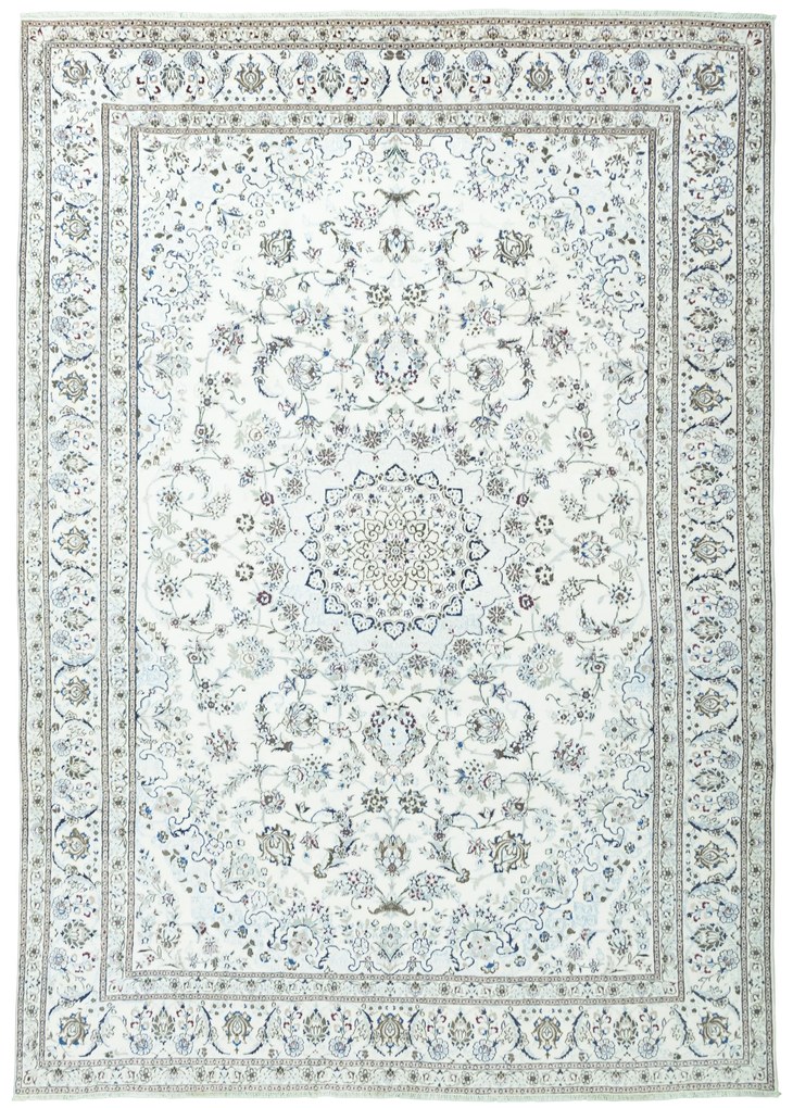 Nain Tappeto 340 x 240 Beige (Iran) Annodato A Mano