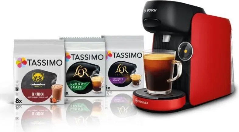 Bosch - Macchina da caffè + 3 pacchi di T-discs tassimo finesse TAS163E - 1400 w - 0,7 l - Multi-bevande - IntensityBoost - Nero