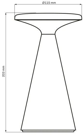 Lampada da tavolo dimmerabile PAROS LED/1,8W/5V USB 1800mAh IP44 verde